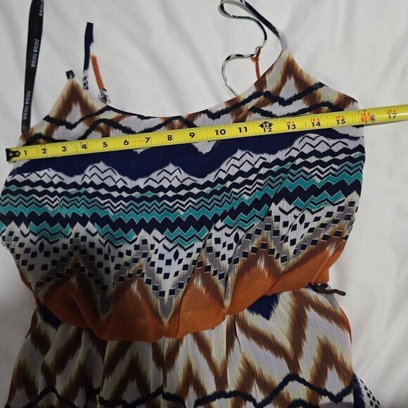 Bisou bisou print maxi dress sz 4 - Picture 10 of 10